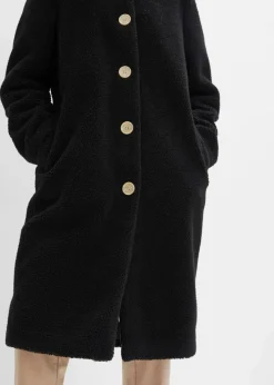 Teddymantel mit Kapuze und Taschen Damen Bekleidung·Hosen|Jacken & Mäntel