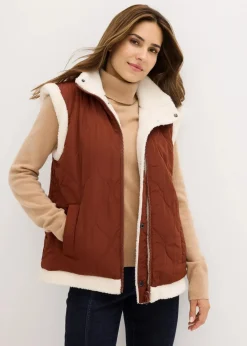 New Teddy-Weste zum Wenden Damen Jacken & Mäntel|Bekleidung·Hosen