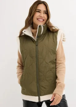 Online Teddy-Weste zum Wenden Damen Bekleidung·Hosen|Jacken & Mäntel