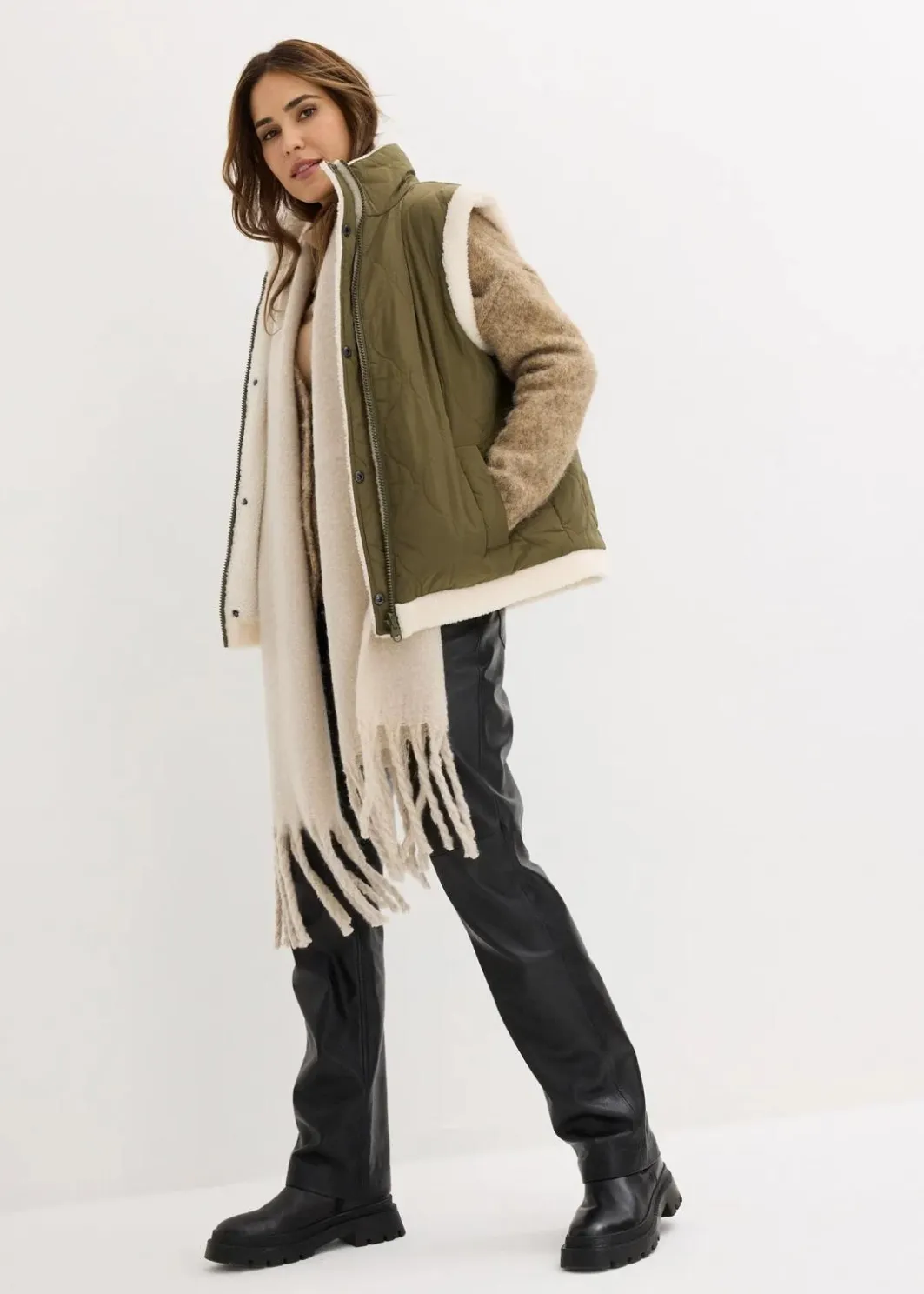 Online Teddy-Weste zum Wenden Damen Bekleidung·Hosen|Jacken & Mäntel