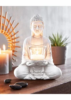 Teelichthalter in Buddha-Form Kerzenhalter|Wohnaccessoires