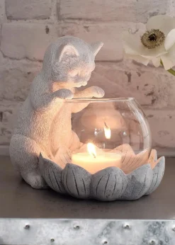 bonprix Kerzenhalter|Wohnaccessoires|Teelichthalter Katze