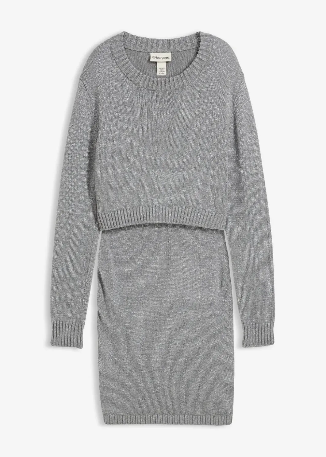 Best 2-teiliges Umstandsset aus Pullover und Rock aus Baumwolle mit Glanzgarn Damen Bekleidung·Blazer|Umstandsmode