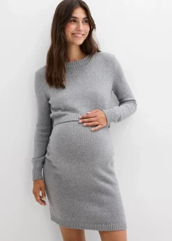 Best 2-teiliges Umstandsset aus Pullover und Rock aus Baumwolle mit Glanzgarn Damen Bekleidung·Blazer|Umstandsmode