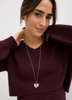 Discount 2-teiliges Umstands-Strickset aus Pullover und Rock Damen Bekleidung·Blazer|Nachhaltigere Materialien
