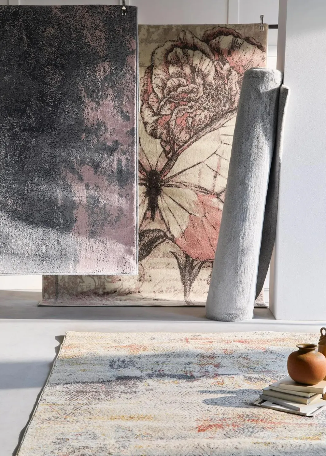 Discount Teppich mit marmorierter Musterung Veloursteppiche