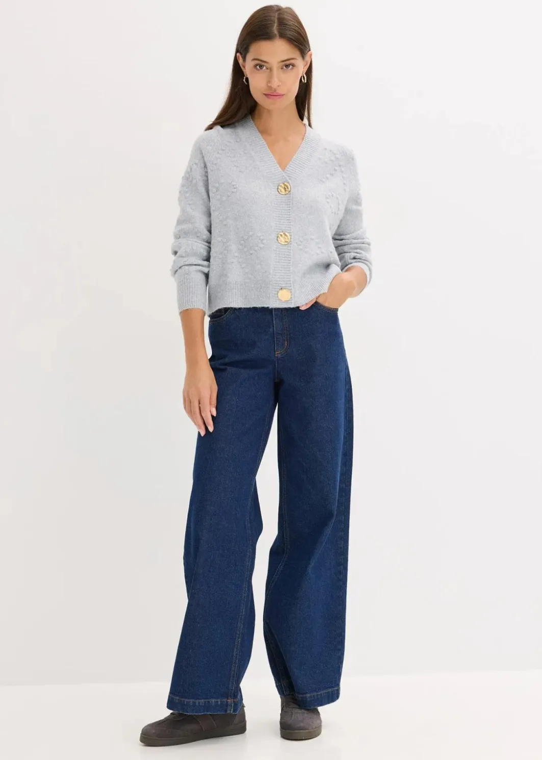 Damen bonprix Bekleidung·Umstandsmode|Pullover & Strickjacken|Texturierte Strickjacke