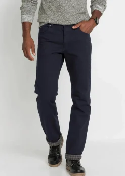 Herren bonprix Jeans|Thermobekleidung|Thermo Classic Fit Jeans mit kuscheligem Flanellfutter, Straight