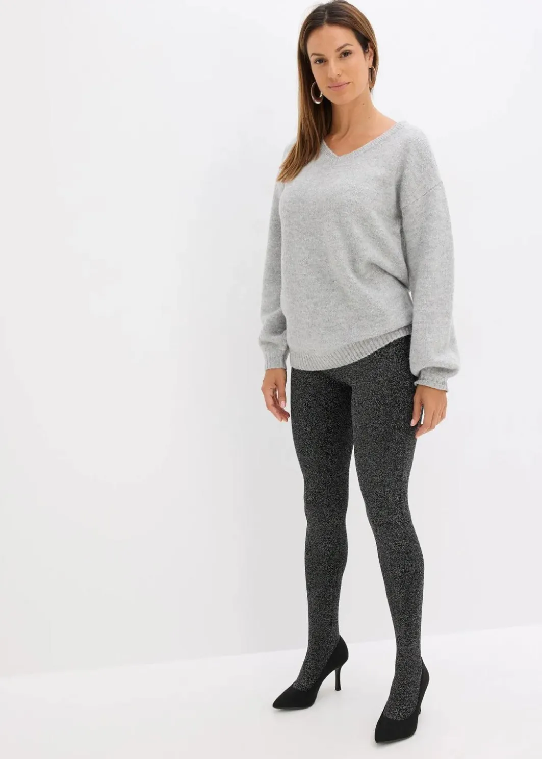 Damen bonprix Wäsche·Socken & Strumpfhosen|Thermounterwäsche|Thermo Fleece Strumpfhose aus Glitzergarn