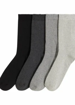 Sale Thermo Frottee Socken mit Bio-Baumwolle (4er Pack) Damen Nachhaltigere Materialien|Thermounterwäsche