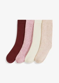 Damen bonprix Nachhaltigere Materialien|Socken & Strumpfhosen|Thermo Frottee Socken mit Bio-Baumwolle (4er Pack)