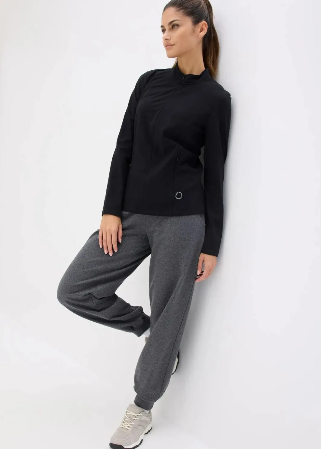 Damen bonprix Bekleidung·Sweat|Nachhaltigere Materialien|Thermo Funktionsjacke mit halben Reißverschluss, schnelltrocknend