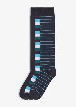 Damen bonprix Nachhaltigere Materialien|Socken & Strumpfhosen|Thermo Kniestrümpfe mit weichem Innenfrottee mit Bio-Baumwolle (3er Pack)