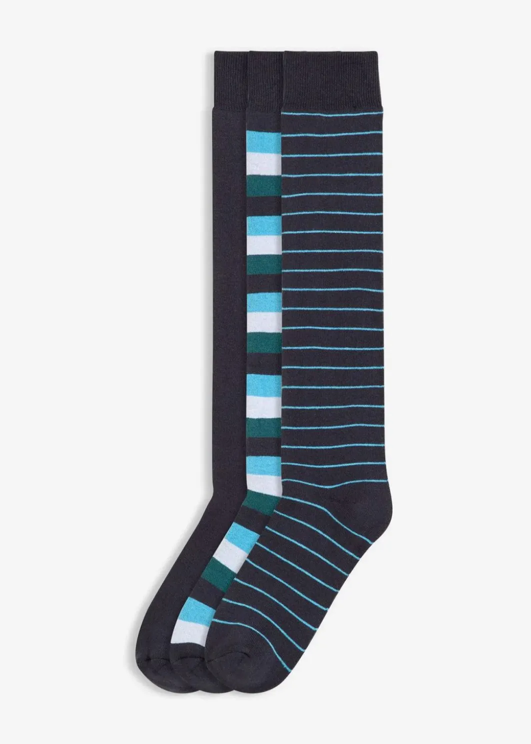 Damen bonprix Nachhaltigere Materialien|Socken & Strumpfhosen|Thermo Kniestrümpfe mit weichem Innenfrottee mit Bio-Baumwolle (3er Pack)