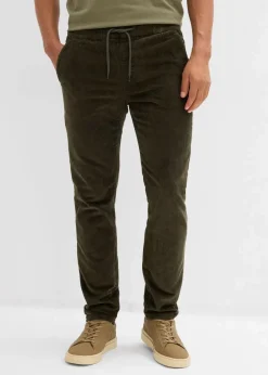 Discount Thermo Regular Fit Schlupf-Cordhose mit Flanellfutter, Straight Herren Hosen|Thermobekleidung