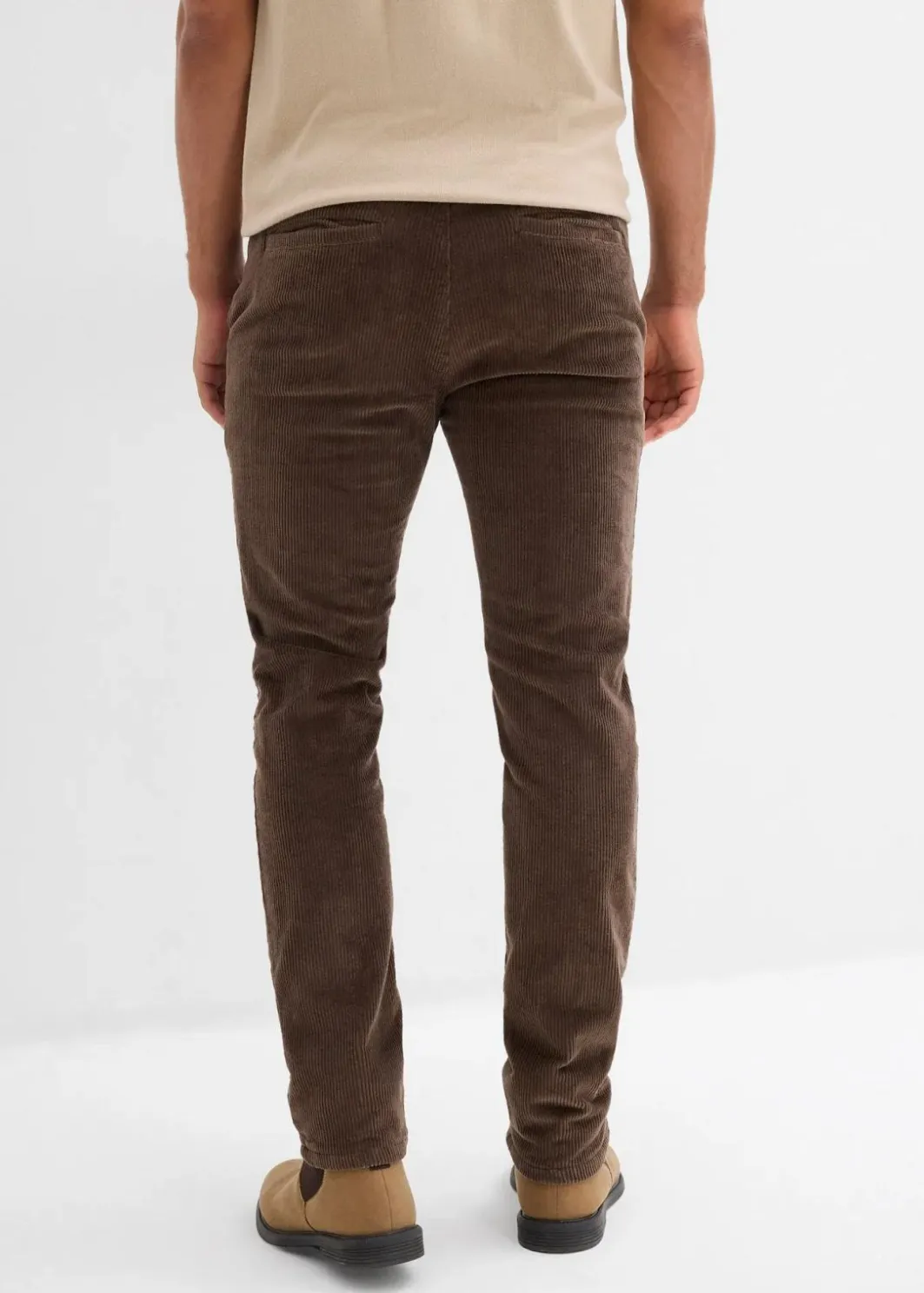 Clearance Thermo Regular Fit Schlupf-Cordhose mit Flanellfutter, Straight Herren Große Größen|Thermobekleidung