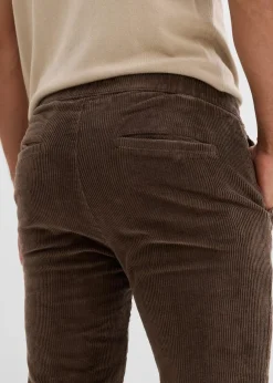 Clearance Thermo Regular Fit Schlupf-Cordhose mit Flanellfutter, Straight Herren Große Größen|Thermobekleidung