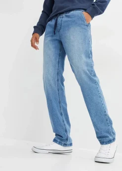 Herren bonprix Große Größen|Outdoorbekleidung|Thermo Regular Fit Schlupf-Jeans mit Flanellfutter, Straight