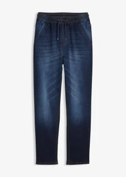 Kinder bonprix Jungen 9-16 Jahre·Bademode|Jungen 9-16 Jahre·Jacken & Outdoor|Thermo Regular Fit Schlupfjeans mit Jerseyfutter, Straight