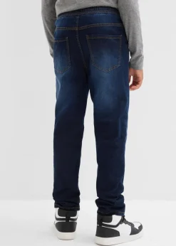 Kinder bonprix Jungen 9-16 Jahre·Bademode|Jungen 9-16 Jahre·Jacken & Outdoor|Thermo Regular Fit Schlupfjeans mit Jerseyfutter, Straight