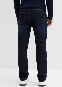 Online Thermo Regular Fit Stretch-Jeans mit weichem Jersey-Futter und Komfortbund, Straight Herren Jeans|Thermobekleidung