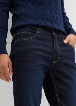 Online Thermo Regular Fit Stretch-Jeans mit weichem Jersey-Futter und Komfortbund, Straight Herren Jeans|Thermobekleidung
