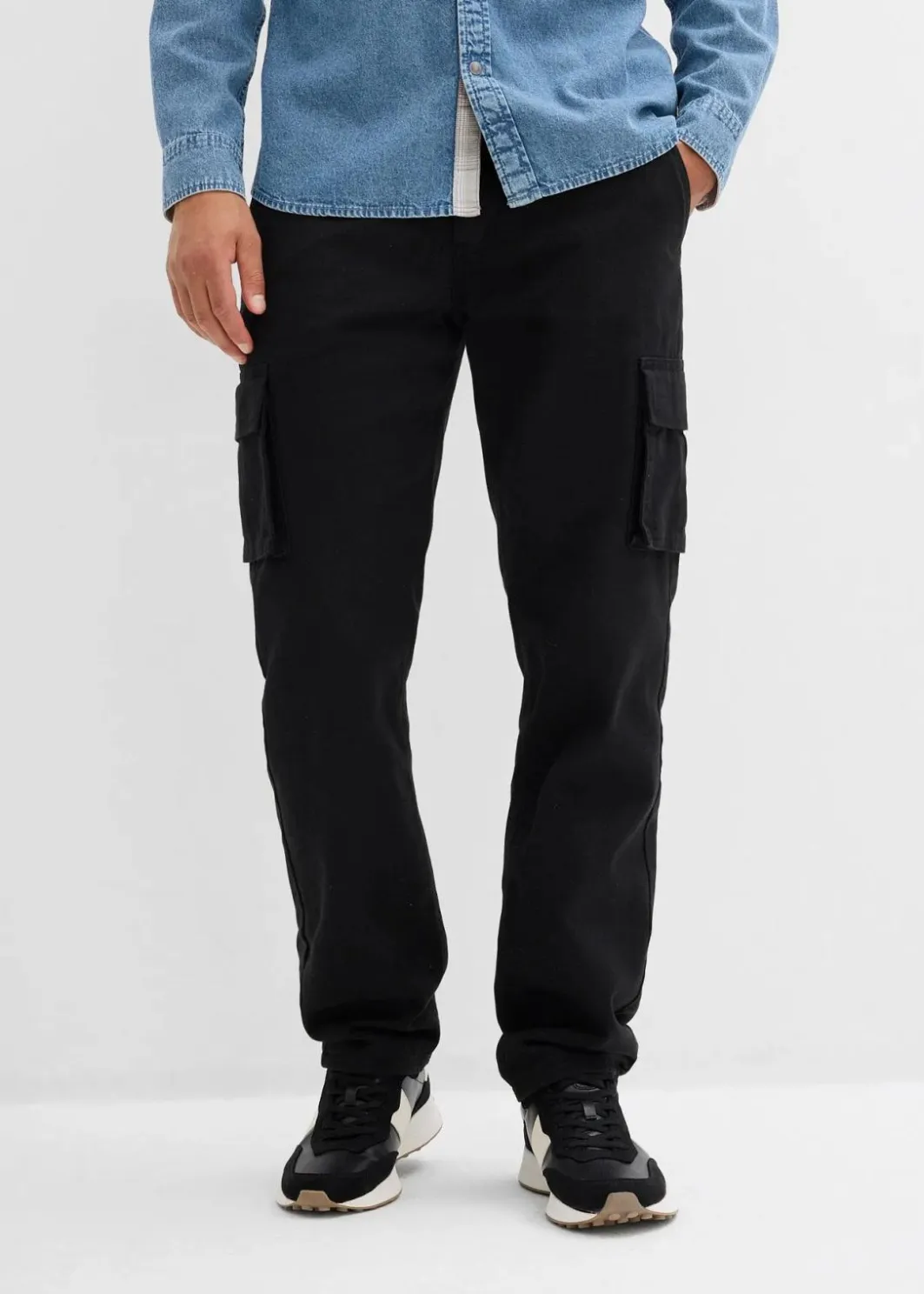 New Thermo Relaxed Fit Cargohose mit Flanellfutter und Komfortbund, Straight Herren Große Größen|Thermobekleidung