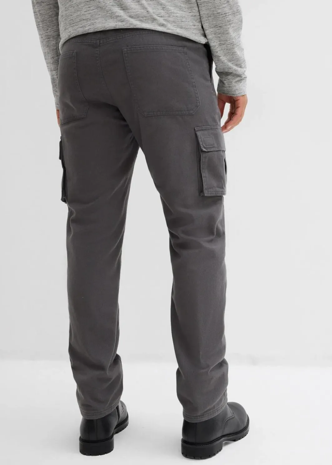 Thermo Relaxed Fit Cargohose mit Flanellfutter und Komfortbund, Straight Herren Hosen|Thermobekleidung
