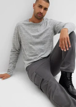 Thermo Relaxed Fit Cargohose mit Flanellfutter und Komfortbund, Straight Herren Hosen|Thermobekleidung