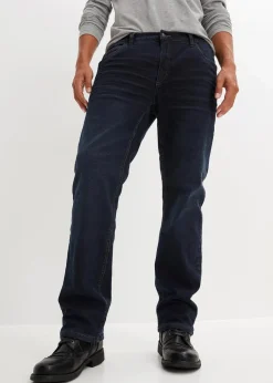 Herren bonprix Jeans|Thermobekleidung|Thermo Relaxed Fit Stretch-Jeans mit Komfortbund, Straight