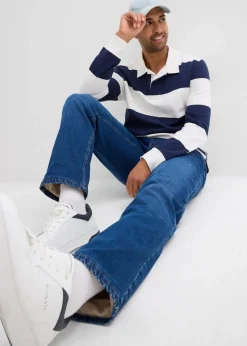 Clearance Thermo Relaxed Fit Stretch-Jeans mit Komfortbund, Straight Herren Jeans|Thermobekleidung