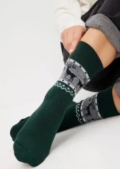 Damen bonprix Pantoletten, Sandalen & Hausschuhe|Socken|Thermo Socken unisex (4er Pack)