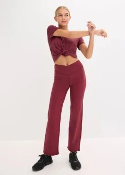 Damen bonprix Bekleidung·Sweat|Bekleidung·Kleider|Thermo Sport-Hose aus weichem Material, gerades Bein