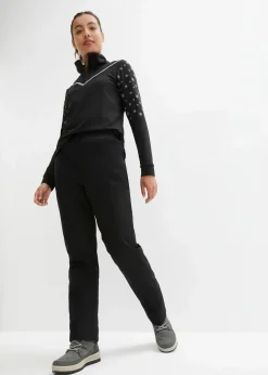 Damen bonprix Outdoorbekleidung|Thermobekleidung|Thermohose mit Fleecefutter und Komfortbund, wasserdicht