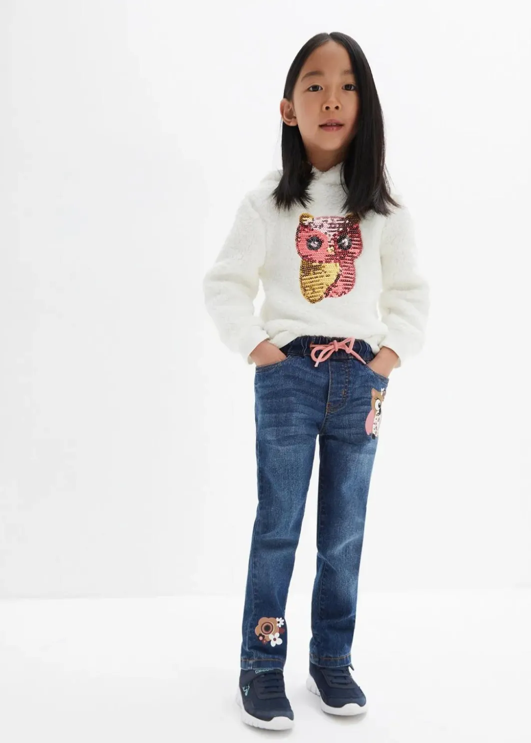 Kinder bonprix Mädchen 2-8 Jahre·Jacken & Outdoor|Mädchen 2-8 Jahre·Jeans & Hosen|Thermojeans Mid Waist