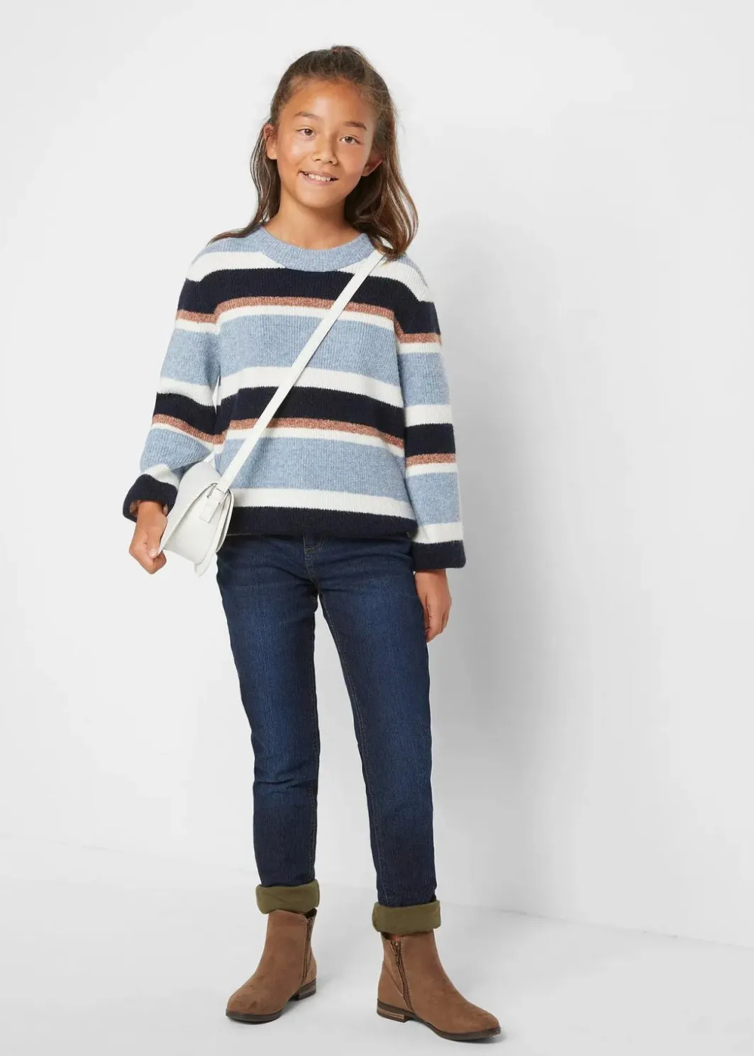 Kinder bonprix Mädchen 9-16 Jahre·Jacken & Outdoor|Mädchen 9-16 Jahre·Jeans|Thermojeans mit Jerseyfutter Mid Waist