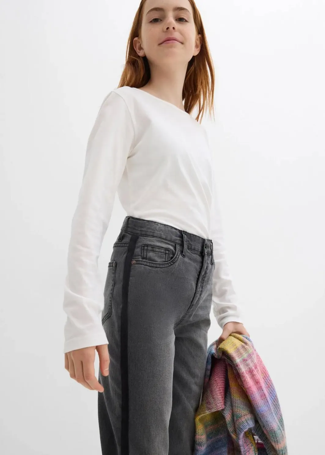 Kinder bonprix Mädchen 9-16 Jahre·Jeans|Mädchen 9-16 Jahre·Jacken & Outdoor|Thermojeans mit Jerseyfutter Mid Waist