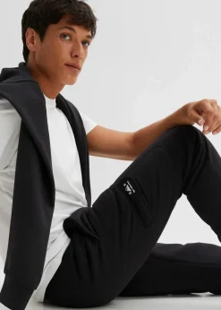 Herren bonprix Große Größen|Outdoorbekleidung|Thermo-Jogginghose mit Cargo-Taschen und Teddyfutter