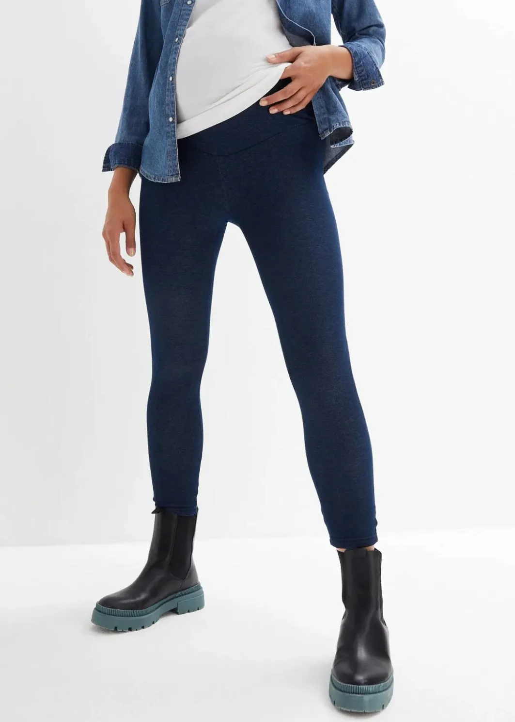 Damen bonprix Bekleidung·Blazer|Thermo-Leggings für die Schwangerschaft in Jeansoptik