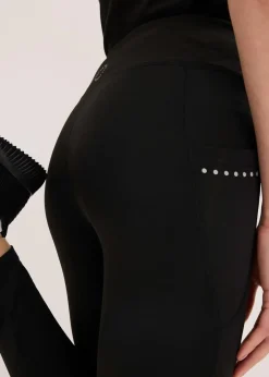 Clearance Thermo-Leggings mit reflektierenden Details und Handytasche Damen Hosen|Sportbekleidung