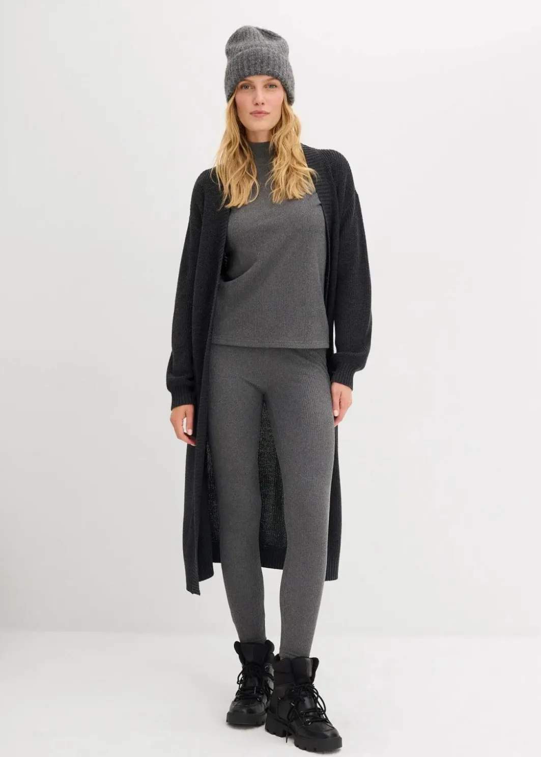 Damen bonprix Shirts & Tops|Sportbekleidung|Thermoshirt mit Stehkragen
