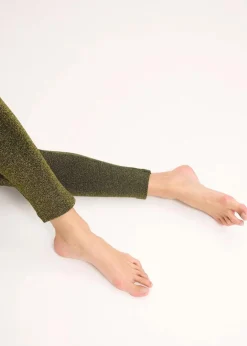 Online Thermo-Strumpfleggings aus Glitzergarn Damen Hosen|Thermounterwäsche