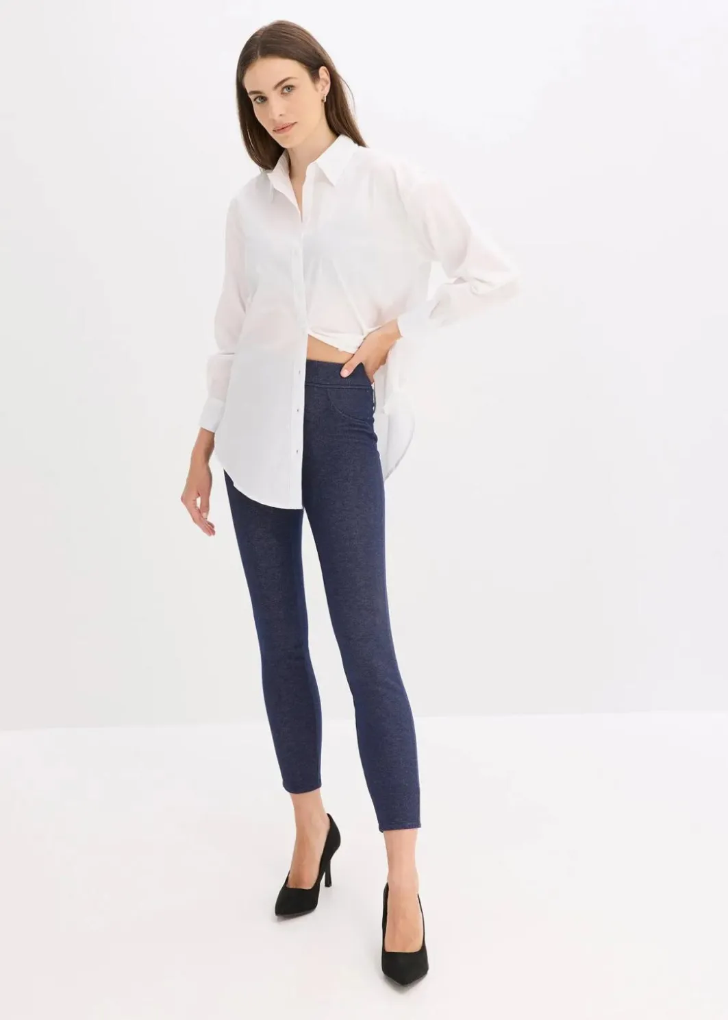 Thermo-Strumpfleggings in Jeansoptik Damen Bekleidung·Kleider|Hosen