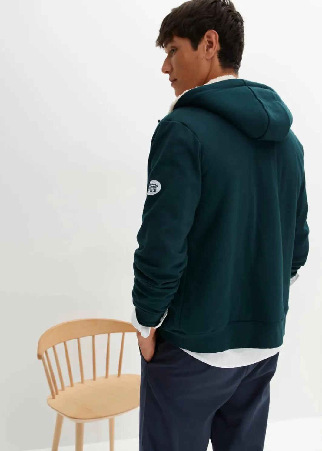 Outlet Thermo-Sweatjacke mit Kuschel-Fleece-Futter Herren Sweat|Sportbekleidung