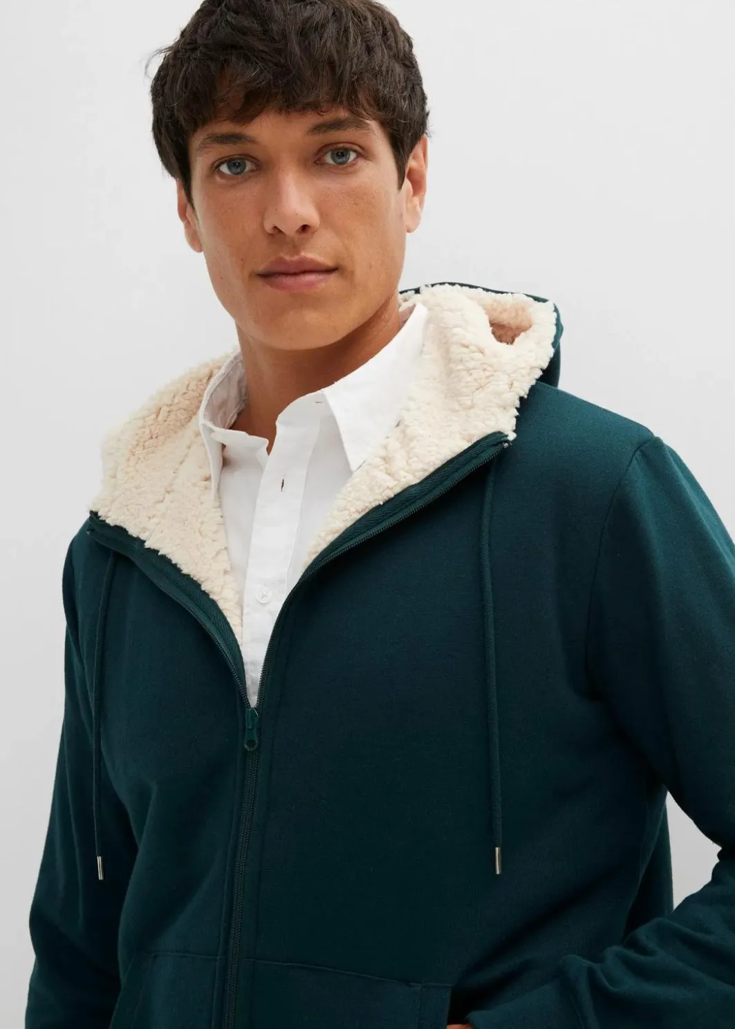 Outlet Thermo-Sweatjacke mit Kuschel-Fleece-Futter Herren Sweat|Sportbekleidung