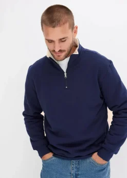 Best Thermo-Sweatshirt mit Troyer-Kragen, warm gefüttert Herren Große Größen|Thermobekleidung
