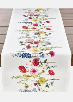 bonprix Geschirr & Servieren|Tischdecken|Tischläufer mit Blumen Druck wasserabweisend