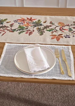 Hot Tischset mit dekorativer Biese (2er Pack) Geschirr & Servieren|Tischdecken