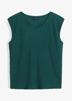 Top aus leichtem Crêpe Damen Shirts & Tops
