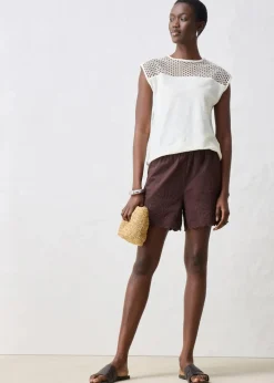 Sale Top aus reinem Leinen Damen Shirts & Tops|Premium